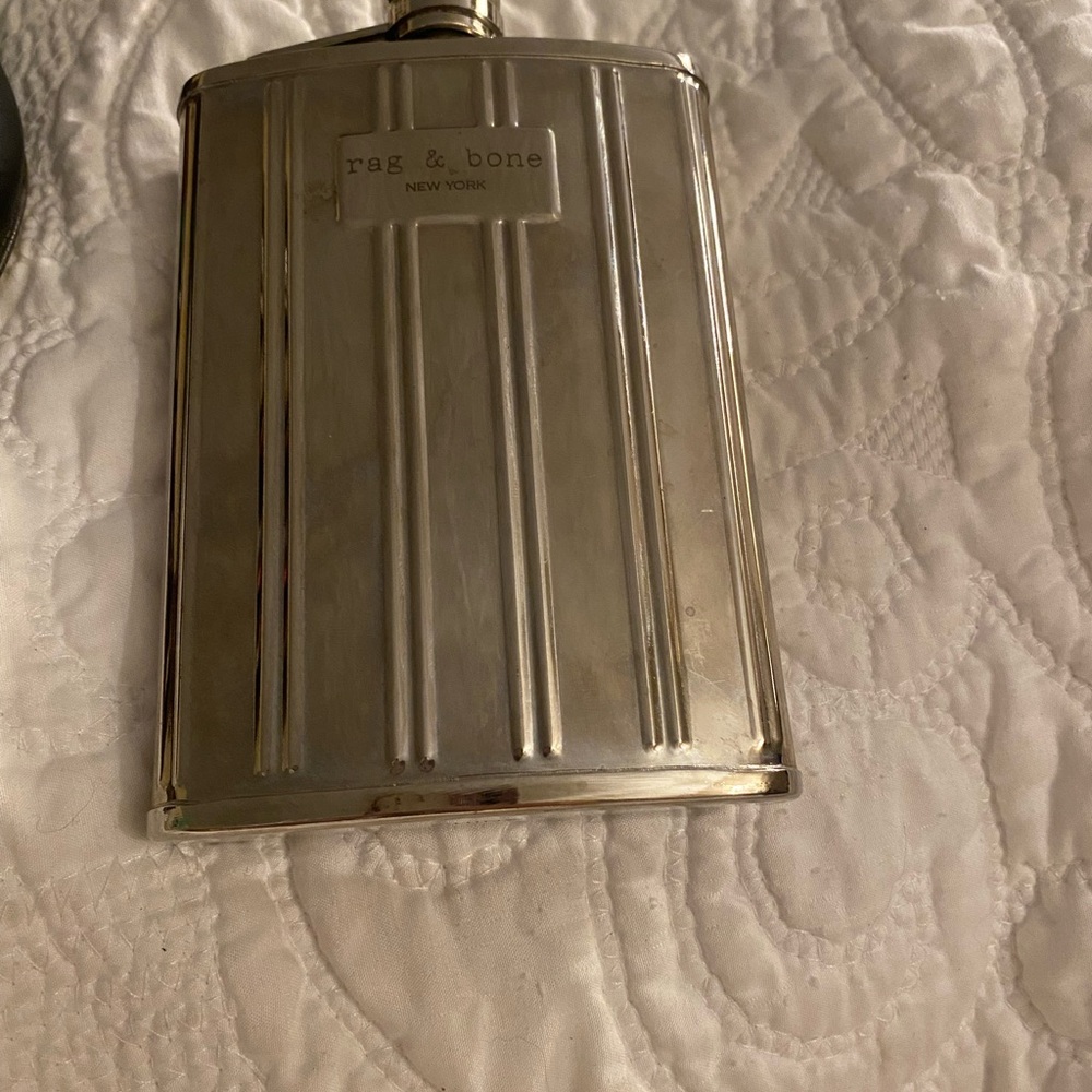 Rag & Bone Metallic Silver Flask